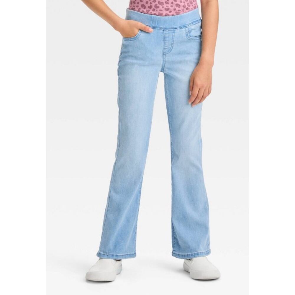 Cat & Jack Girls Size 7 Flare Mid-Rise Pull-On Waist Cotton/poly/elastine